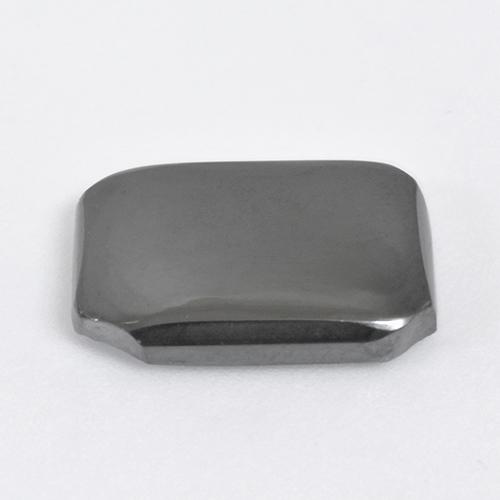 Hématite gris naturelle taille émeraude, 10,46 ct, opaque