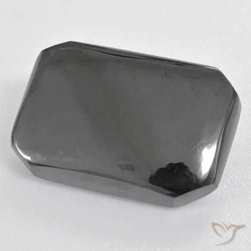 Hématite Gris moyen naturelle Octogone / coupe Émeraude, 21.90 ct, Opaque