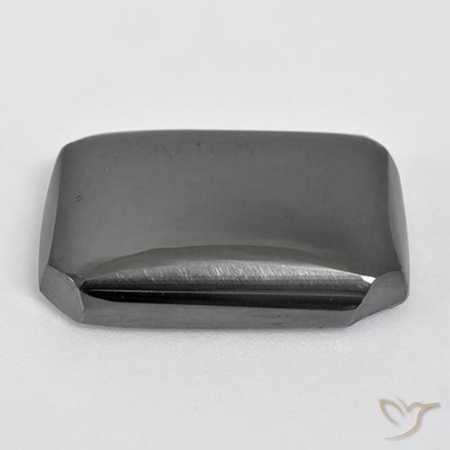 Hématite Gris moyen naturelle Octogone / coupe Émeraude, 25.04 ct, Opaque