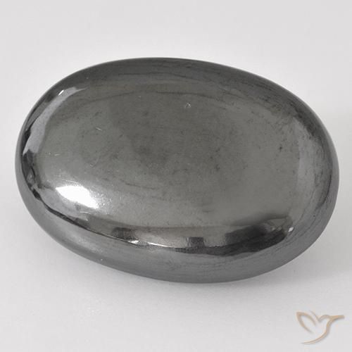 31.18ct Naturel Gris moyen Hématite, ovale, Opaque