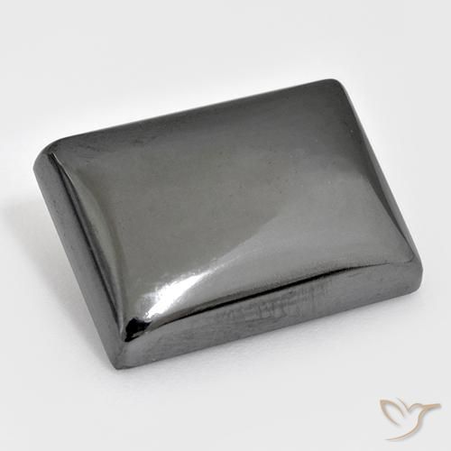 Hématite Gris argent naturelle Baquette, 27.10 ct, Opaque