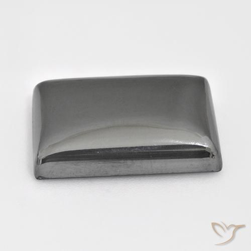 Hématite Gris argent naturelle Baquette, 27.10 ct, Opaque