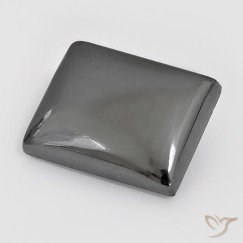 23.53ct Naturel Gris argent Hématite, Baquette, Opaque