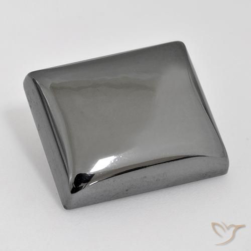30.37ct Naturel Gris argent Hématite, Baquette, Opaque
