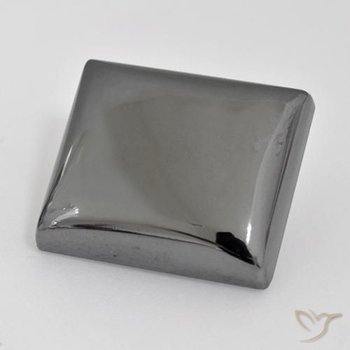 Hématite Gris argent naturelle Baquette, 30.37 ct, Opaque
