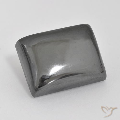 Hématite Gris moyen naturelle Baquette, 20.16 ct, Opaque