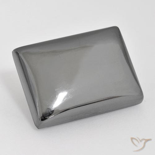 Hématite Gris moyen naturelle Baquette, 26.82 ct, Opaque