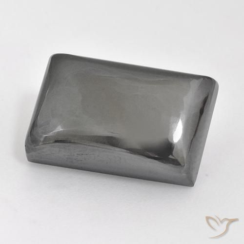 19.79ct Naturel Gris argent Hématite, Baquette, Opaque