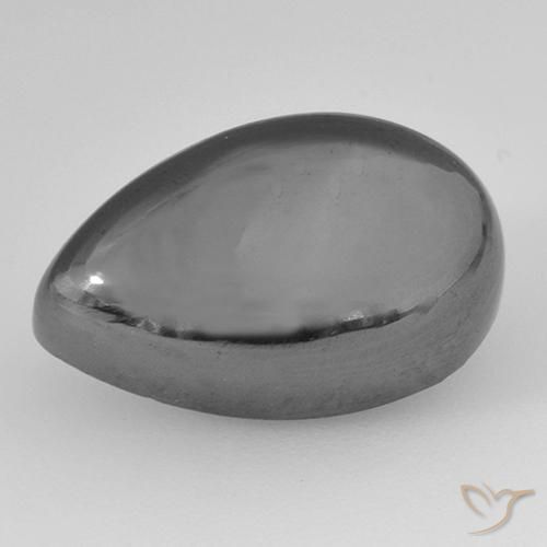 14.37ct Naturel Gris moyen Hématite, En forme de poire, Opaque