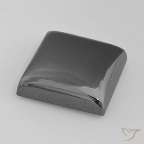 Hématite Gris moyen naturelle Carré, 21.92 ct, Opaque