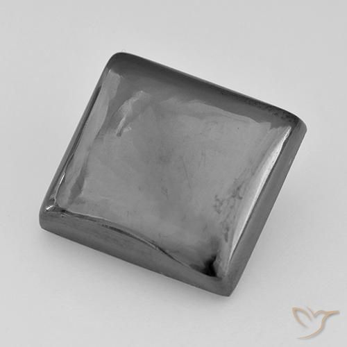 Hématite Gris argent naturelle Carré, 23.29 ct, Opaque