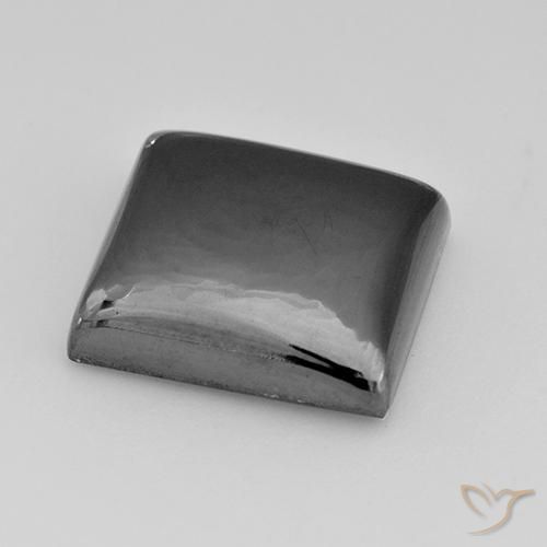 Hématite Gris argent naturelle Carré, 23.29 ct, Opaque