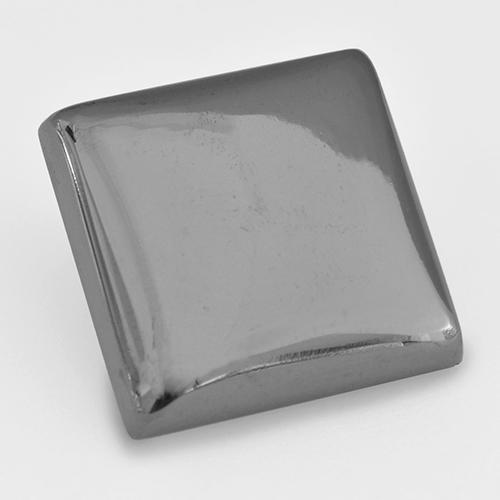 Hématite gris naturelle carré, 18,67 ct, opaque