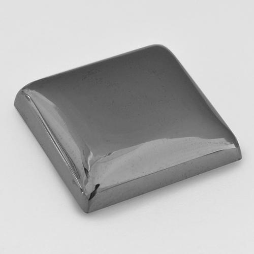 Hématite gris naturelle carré, 18,67 ct, opaque