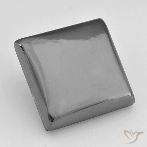 27.30ct Naturel Gris moyen Hématite, Carré, Opaque