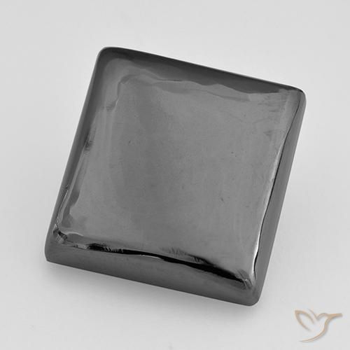 Hématite Gris argent naturelle Carré, 20.49 ct, Opaque