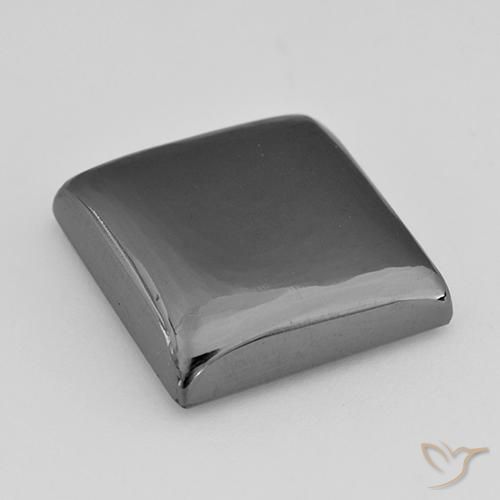 Hématite Gris argent naturelle Carré, 20.49 ct, Opaque