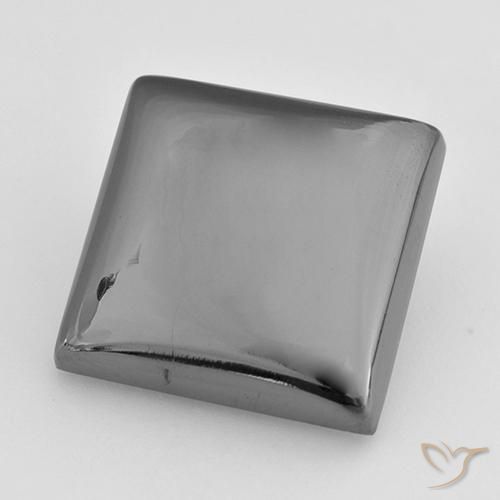 Hématite Gris argent naturelle Carré, 20.88 ct, Opaque