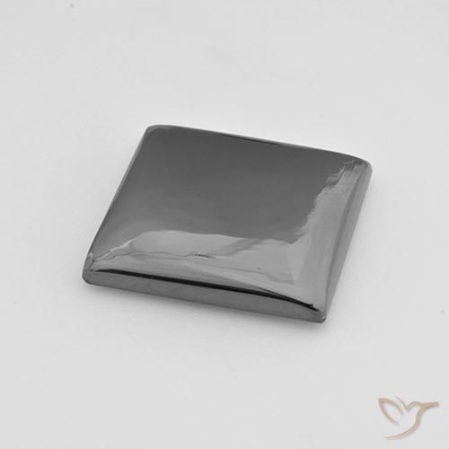 Hématite Gris moyen naturelle Carré, 20.31 ct, Opaque