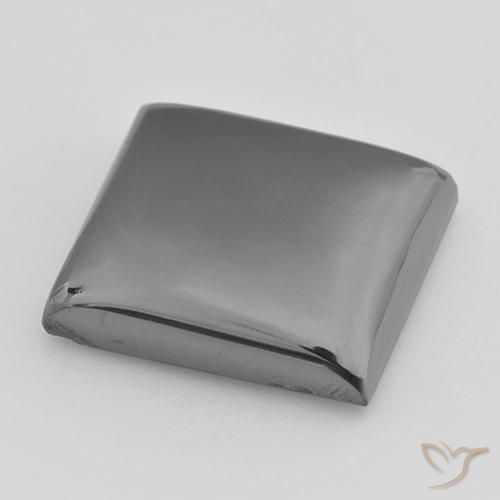 Hématite Gris argent naturelle Carré, 24.23 ct, Opaque