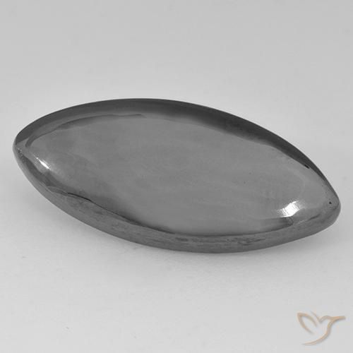 Hématite Gris moyen naturelle Marquise, 14.12 ct, Opaque