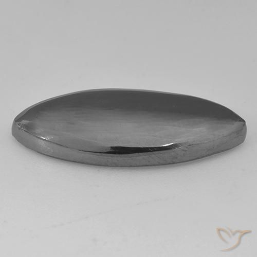Hématite Gris moyen naturelle Marquise, 14.12 ct, Opaque