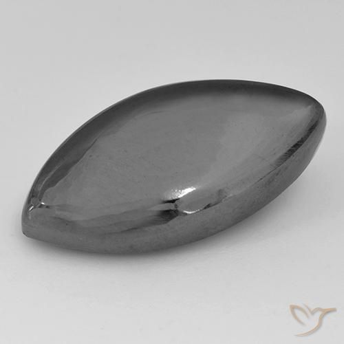 Hématite Gris moyen naturelle Marquise, 19.85 ct, Opaque