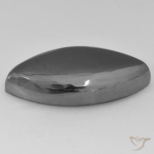 Hématite Gris moyen naturelle Marquise, 19.85 ct, Opaque