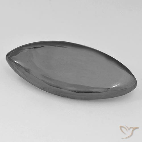 Hématite Gris argent naturelle Marquise, 12.42 ct, Opaque