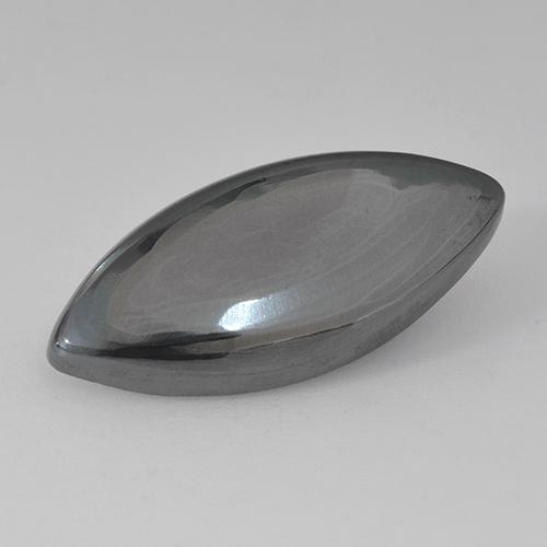 Hématite gris naturelle marquise, 10,23 ct, opaque