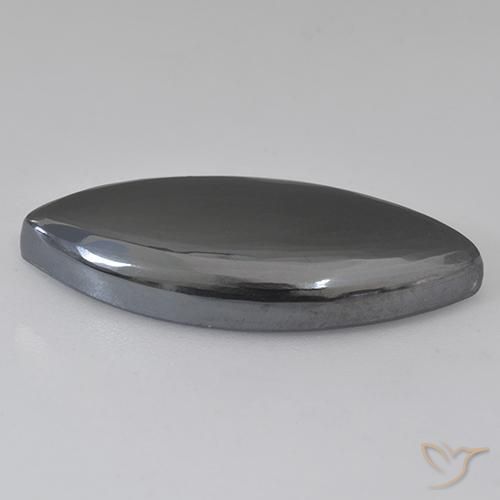 Hématite Gris argent naturelle Marquise, 24.18 ct, Opaque