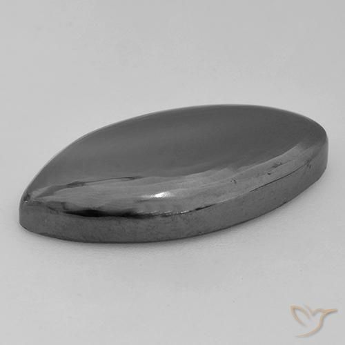 Hématite Gris moyen naturelle Marquise, 21.59 ct, Opaque