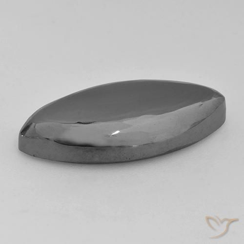 Hématite Gris argent naturelle Marquise, 19.46 ct, Opaque