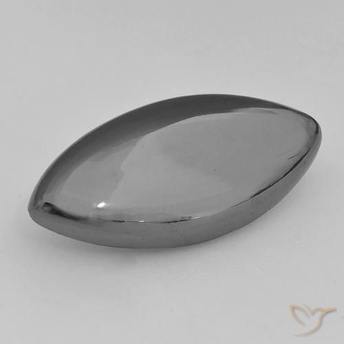 19.34ct Naturel Gris moyen Hématite, Marquise, Opaque