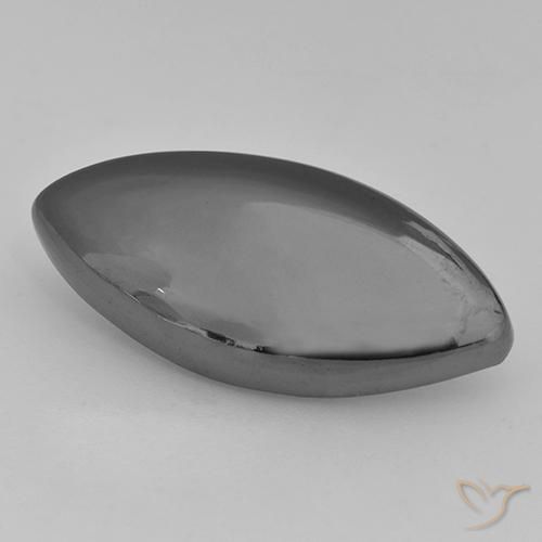 Hématite Gris moyen naturelle Marquise, 19.34 ct, Opaque