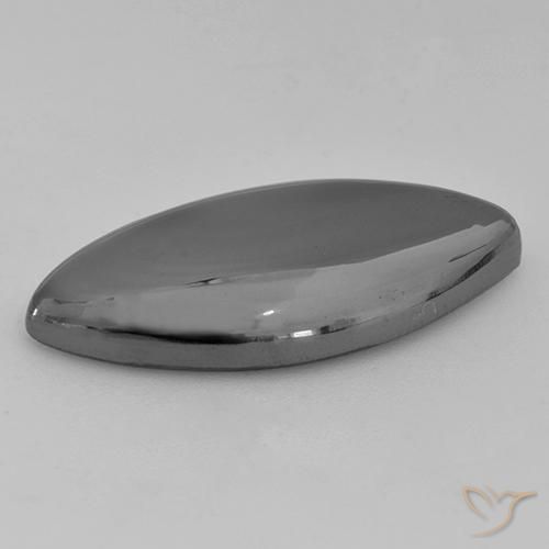 Hématite Gris moyen naturelle Marquise, 19.34 ct, Opaque