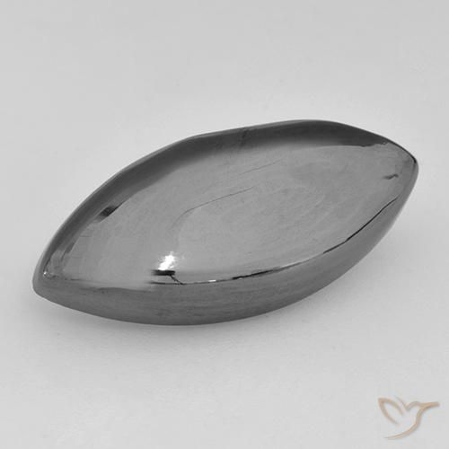 Hématite gris naturelle marquise, 13,32 ct, opaque