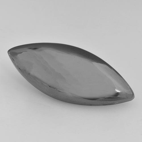 Hématite gris naturelle marquise, 17,41 ct, opaque