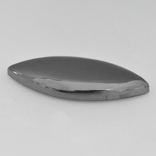 Hématite gris naturelle marquise, 17,41 ct, opaque
