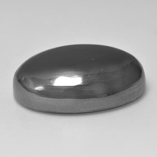 Hématite gris naturelle coupe ovale, 32,16 ct, opaque