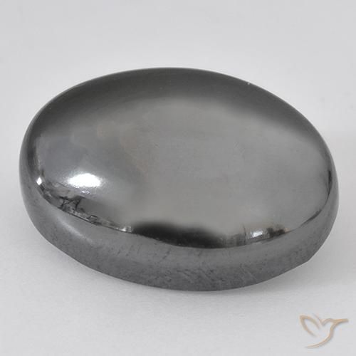33.07ct Naturel Gris argent Hématite, ovale, Opaque
