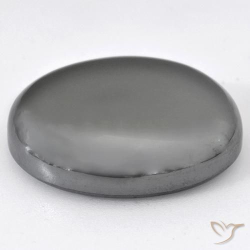 Hématite Gris moyen naturelle ovale, 47.89 ct, Opaque