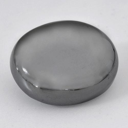 Hématite gris naturelle coupe ovale, 28,48 ct, opaque