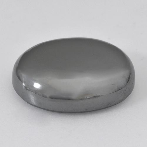 Hématite gris naturelle coupe ovale, 28,48 ct, opaque