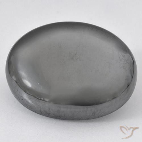 44.78ct Naturel Gris argent Hématite, ovale, Opaque