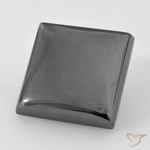 Hématite Gris argent naturelle Carré, 24.04 ct, Opaque
