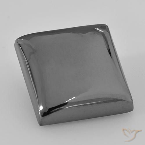 28.45ct Naturel Gris moyen Hématite, Carré, Opaque