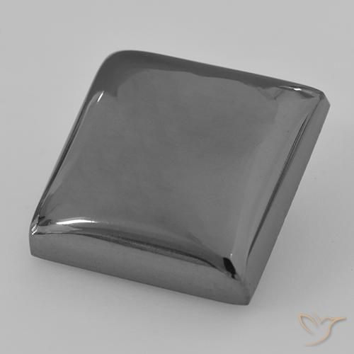 Hématite Gris moyen naturelle Carré, 28.45 ct, Opaque