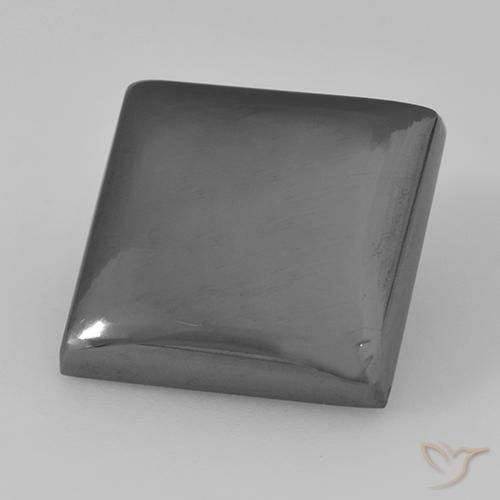 Hématite Gris moyen naturelle Carré, 23.37 ct, Opaque