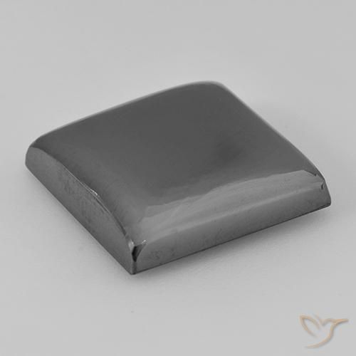 Hématite Gris moyen naturelle Carré, 23.37 ct, Opaque
